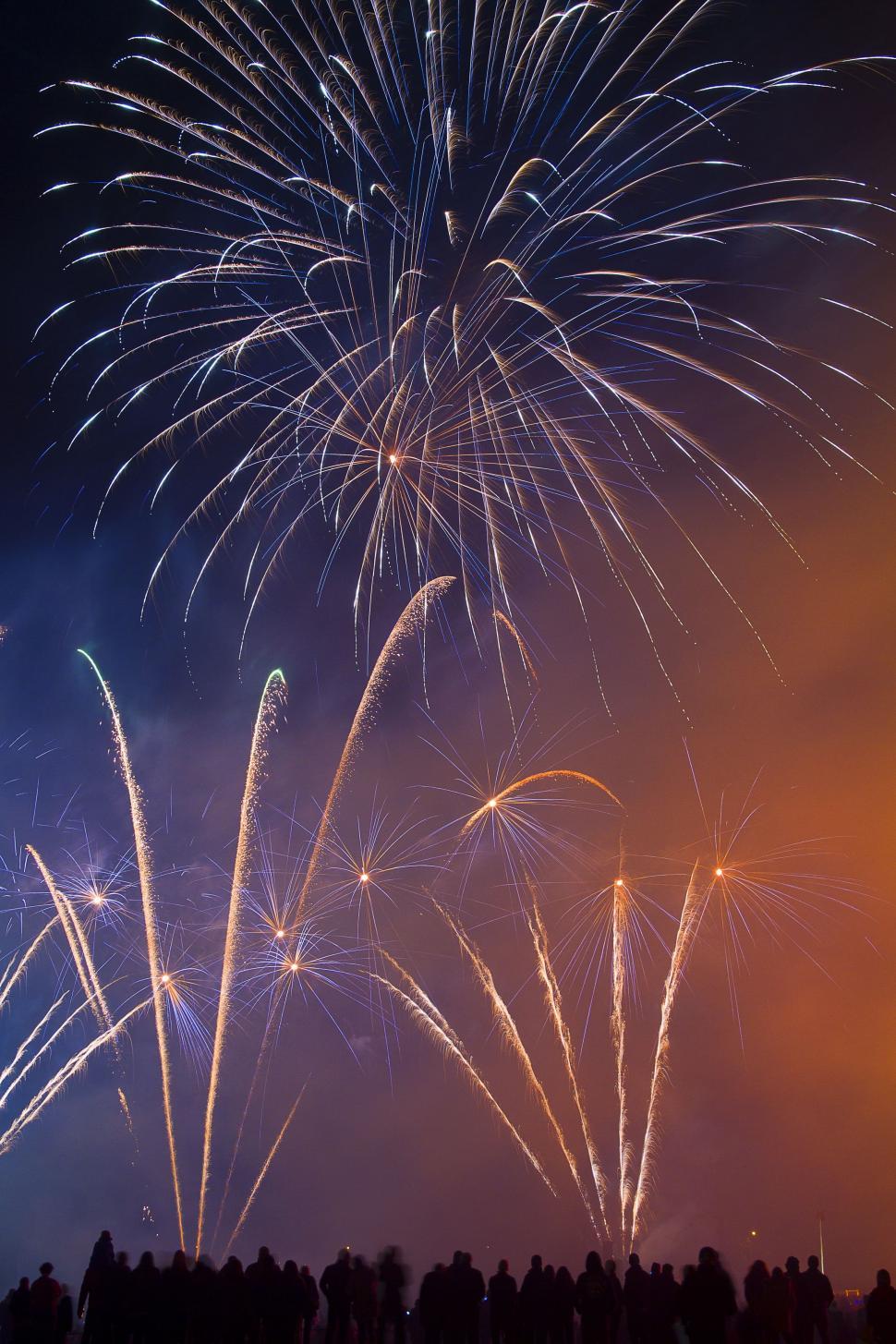 Free Image of Fireworks in Sky  