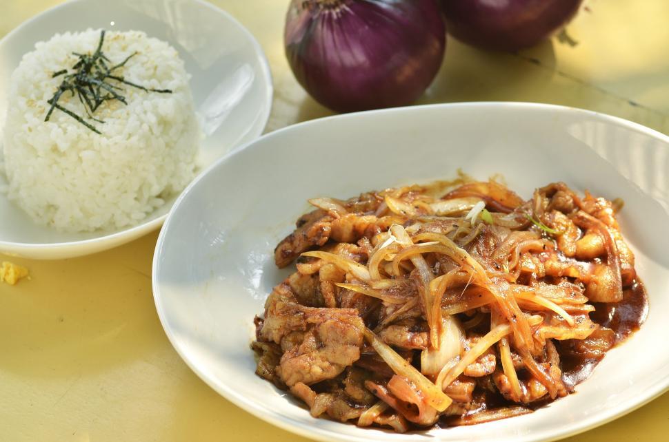 Free Image of Mushroom and Rice  
