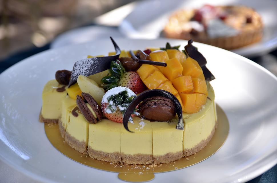 Free Image of Homemade Mango Cake  