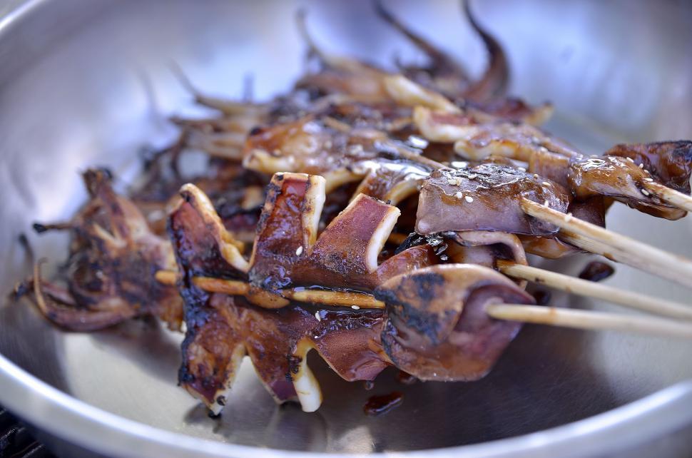Free Image of Squid on stick  