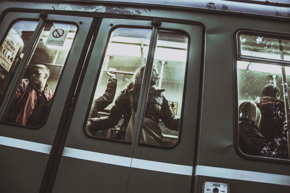 Free Image of Passengers in Train  