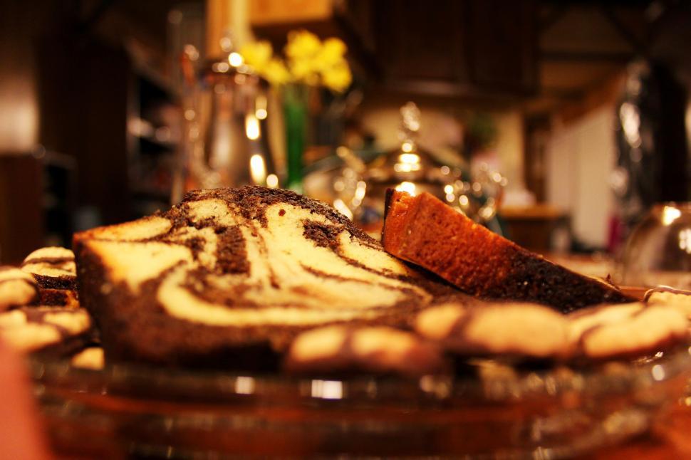 Free Image of Sponge Roll Cake Slices  