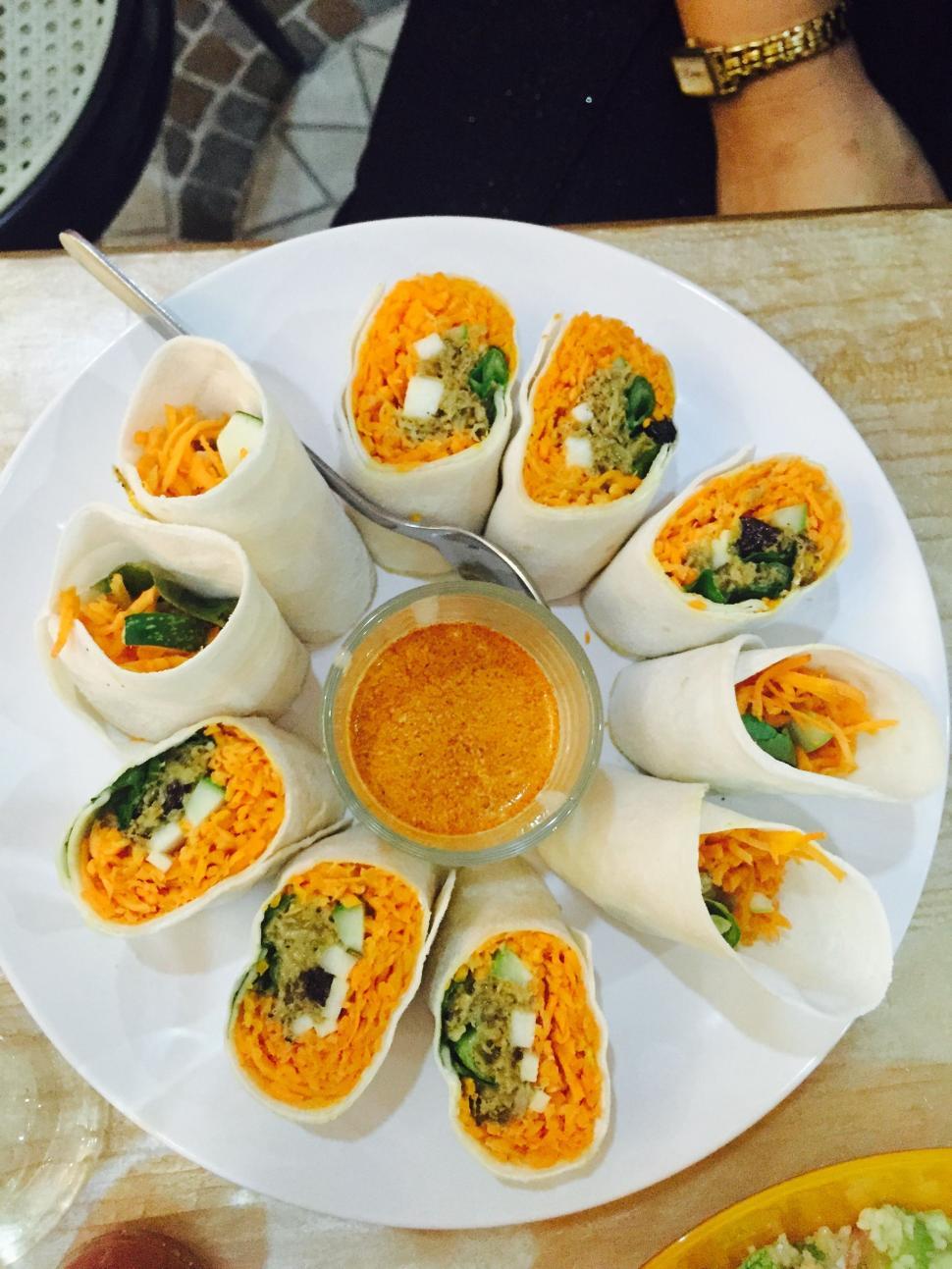 Free Image of Vegetable Tortilla Roll Ups 
