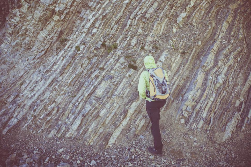 Free Image of Hiker and Mountain 