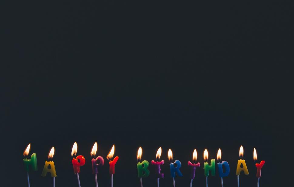 Free Image of Burning Birthday Candle  
