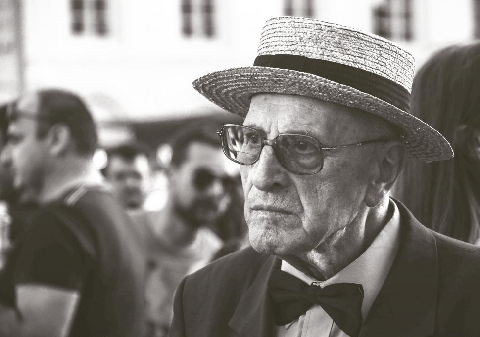 Free Image of Old Man in Sunglasses - Monochrome  