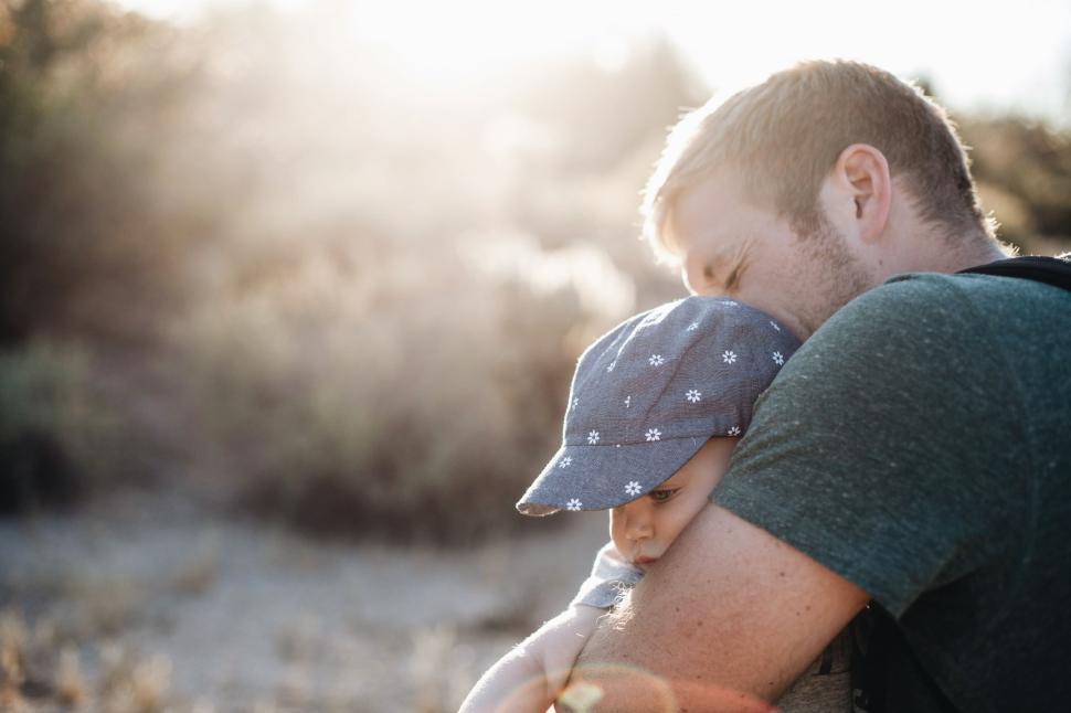 Free Image of Baby in Father Arms  