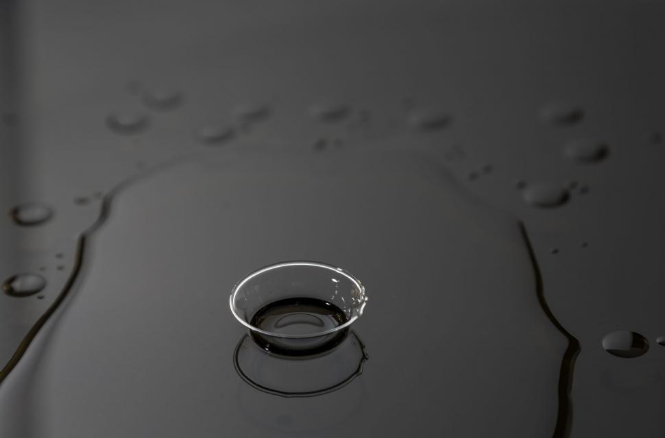 Free Image of Crystal Bowl and Spill Water  