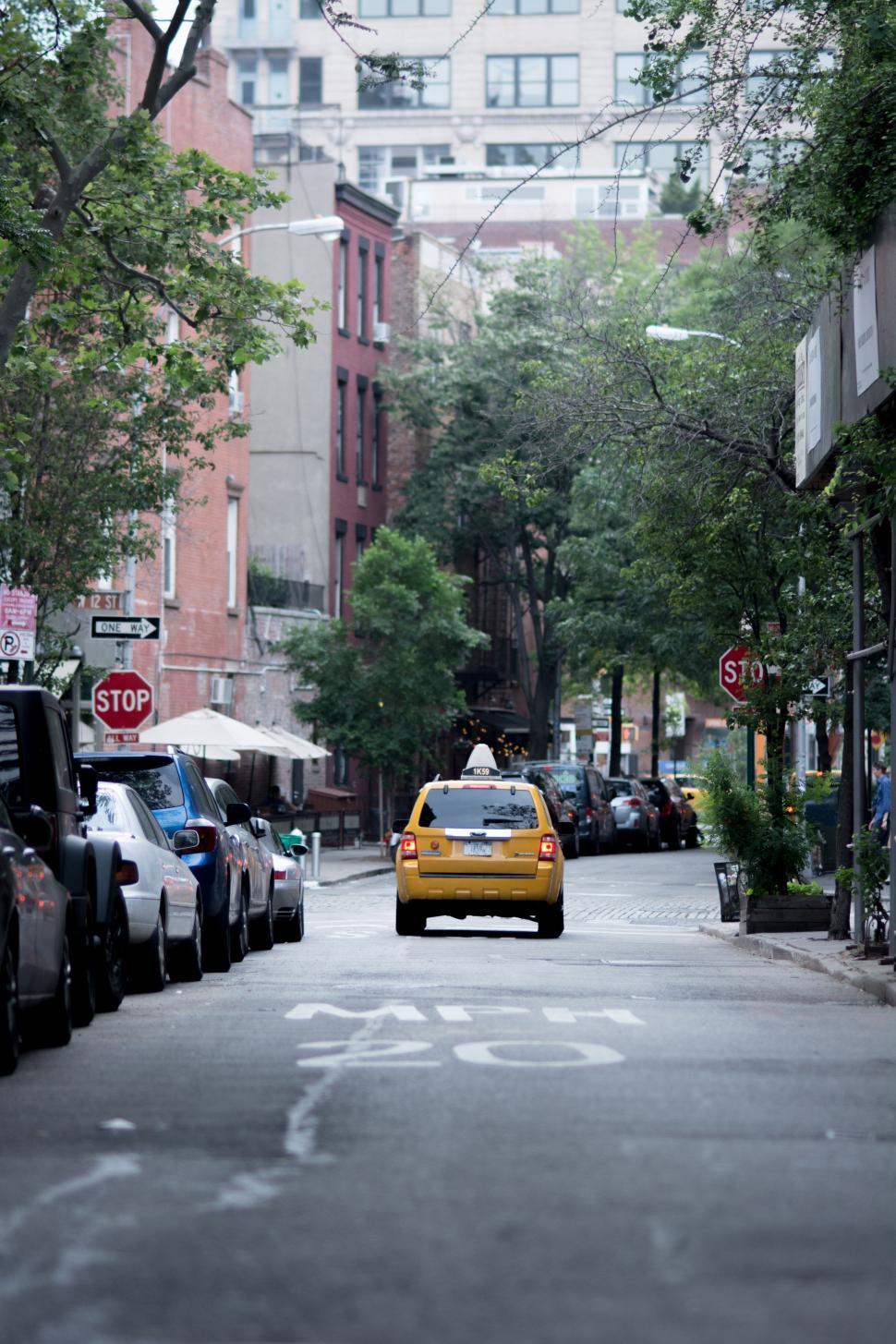 Free Image of Taxi on Road  