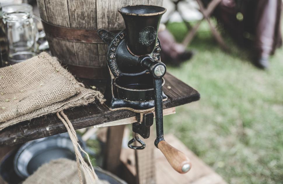 Free Image of Iron Coffee Grinder  