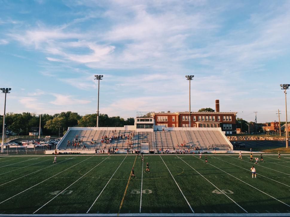 Free Image of Bleacher stand at Rugby Stadium  