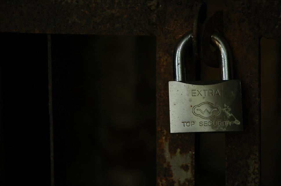 Free Image of Brass Padlock  