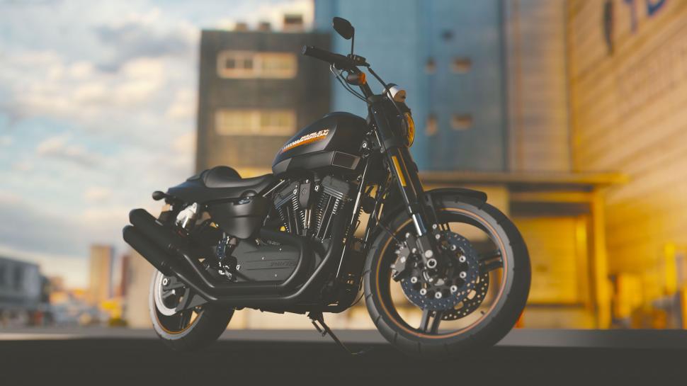 Free Image of Black Motorbike  