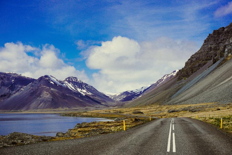 Free Image of Road near mountain river  