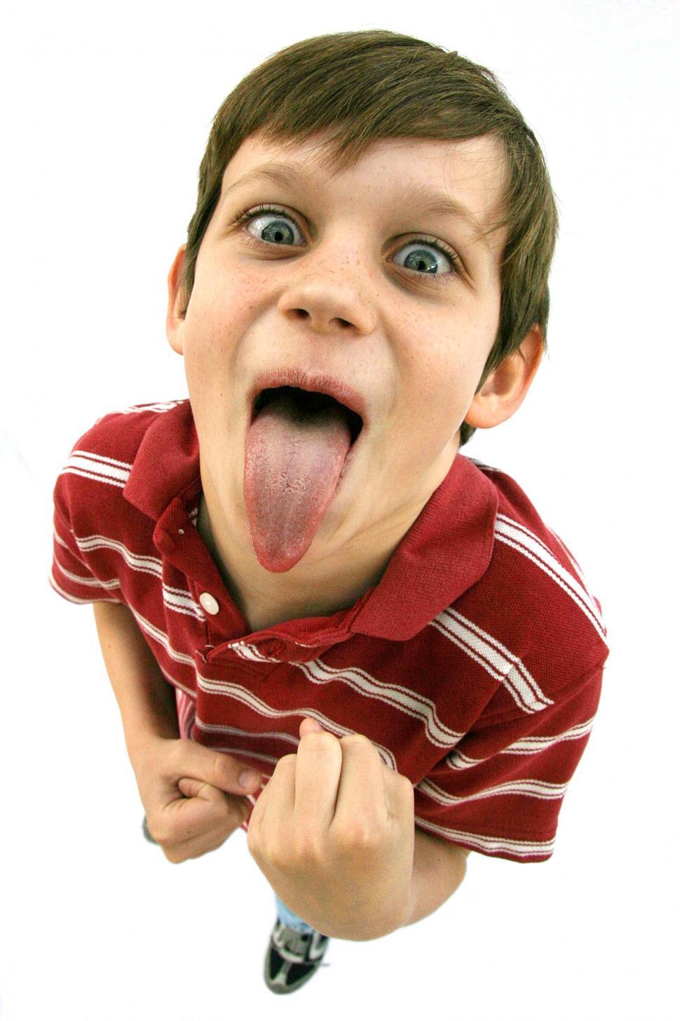 Free Image of Wild youngster making crazy faces 