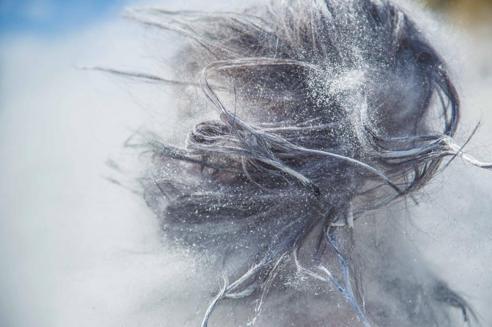 Free Image of Young Woman Long Hair with Powder  