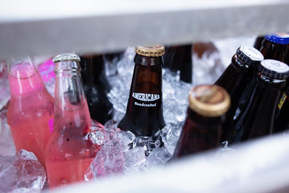 Free Image of Colorful Soda Bottles  