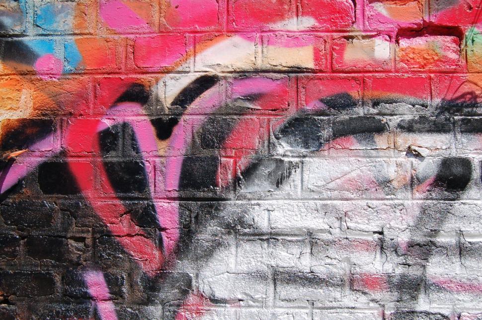 Free Image of Painted Brick Wall  