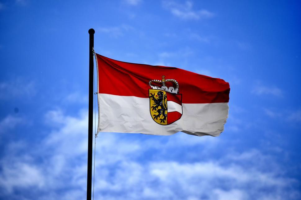 Free Image of Red and White Flag  