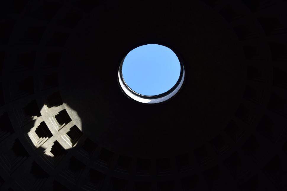 Free Image of Dark view of Ceiling with hole 