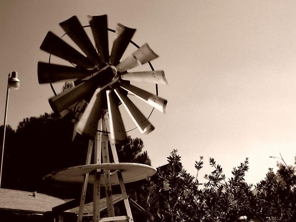 Free Image of Farm windmill 