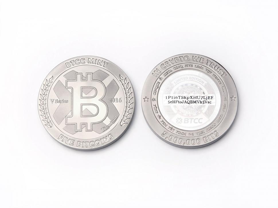 Free Image of Titanium bitcoin 