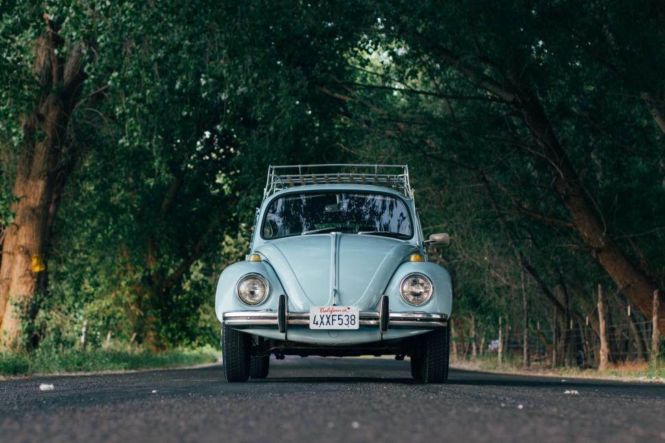 Free Image of Front View of Beetle Car  