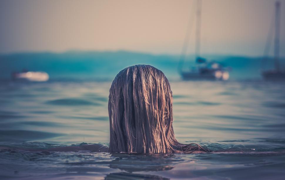 Free Image of Woman Hair in River  