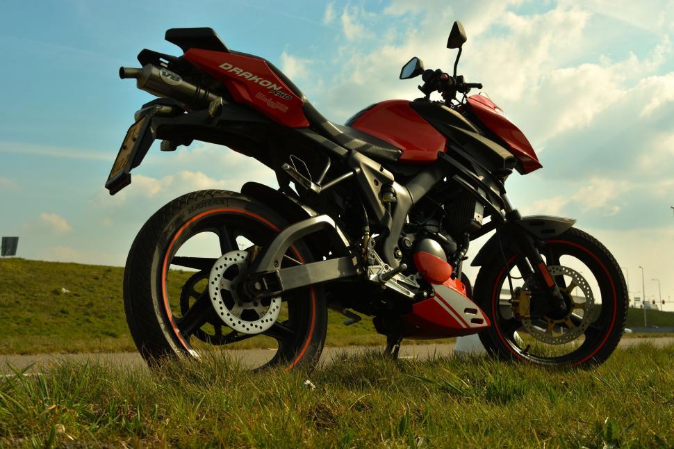 Free Image of Motorbike on grass  