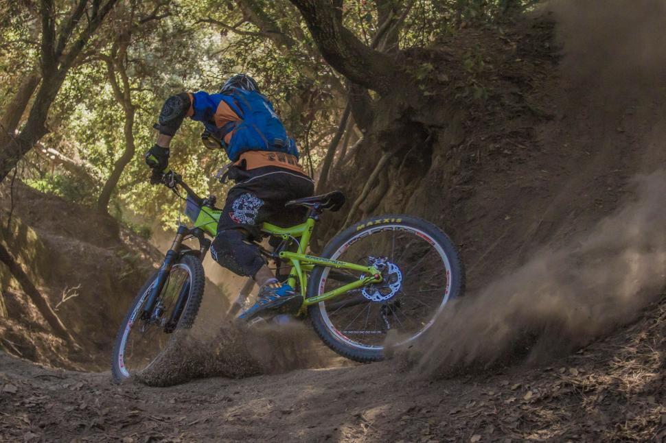 Free Image of Mountain biker and sand  