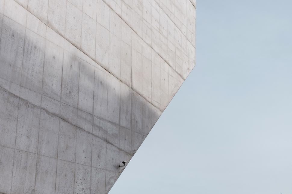 Free Image of Concrete Wall and CCTV Camera  