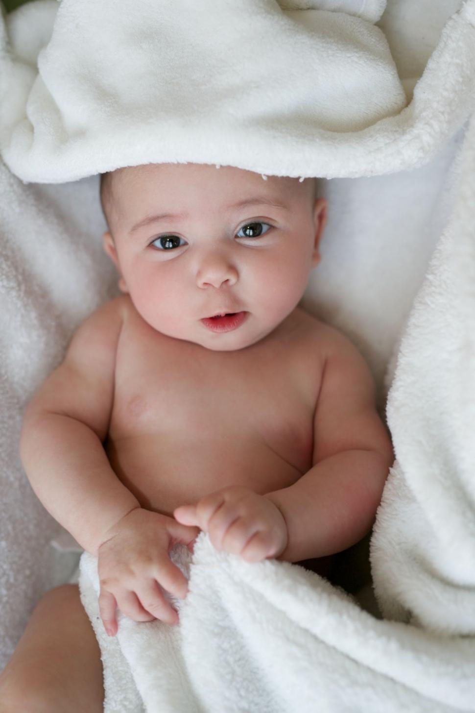 Free Image of Baby Boy looking at camera  