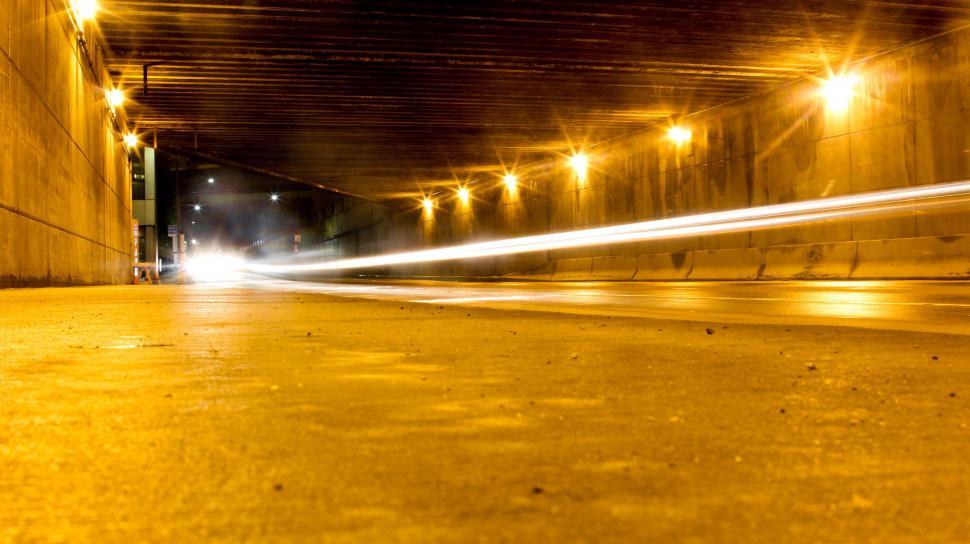 Free Image of Lights in Tunnel  