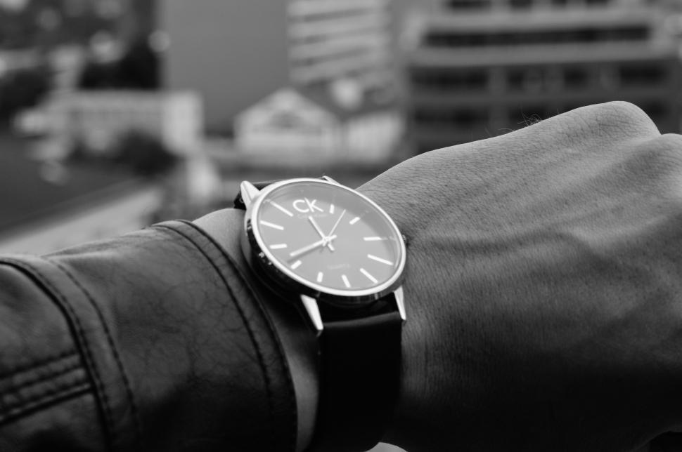 Free Image of CK Wrist Watch in hand  