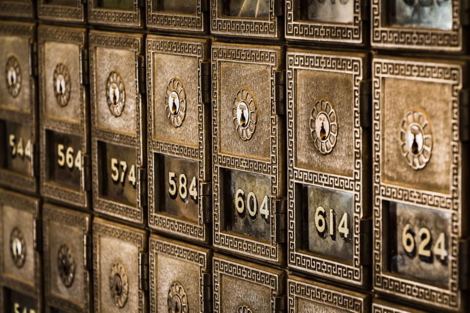 Free Image of Post boxes with numbers 