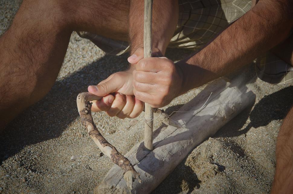 Free Image of Hand Drill Fire Making 