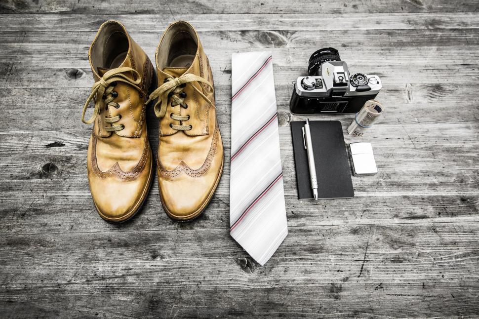 Free Image of Travel accessories with boots  