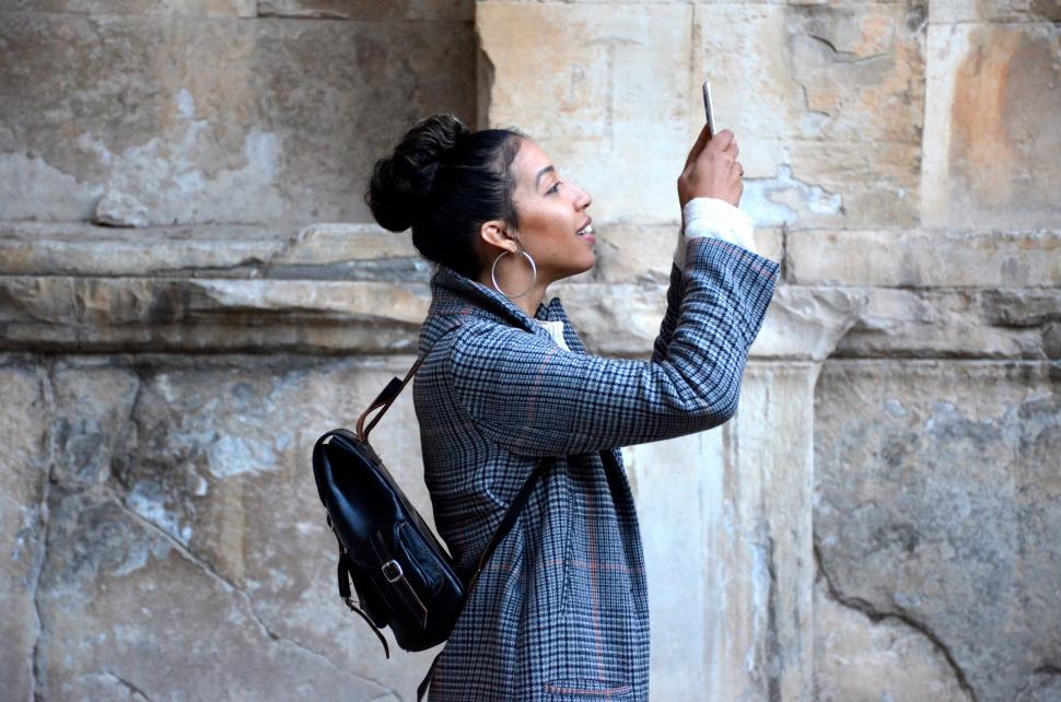 Free Image of Woman Using Smartphone  