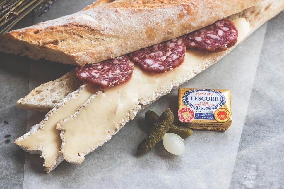 Free Image of Salami Sandwich Ingredients  