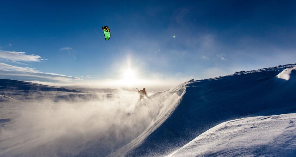 Free Image of Snow-kiting 