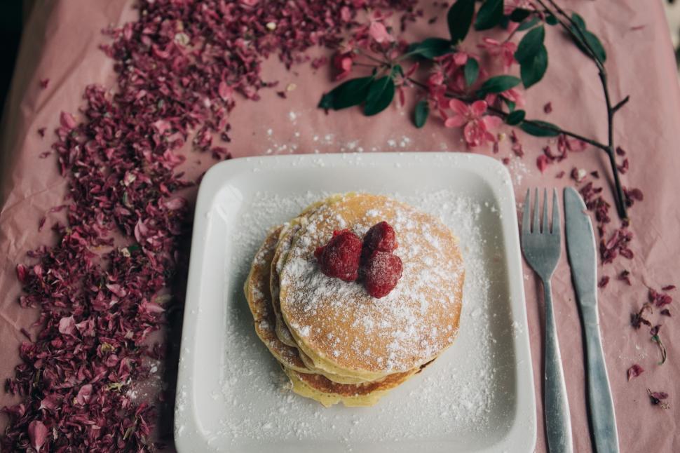 Free Image of Powdered Sugar Pancakes 