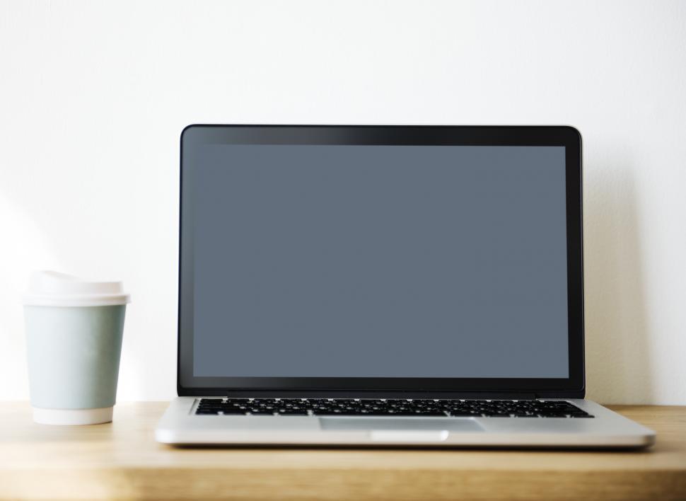 Free Image of Close up of a laptop on the table 
