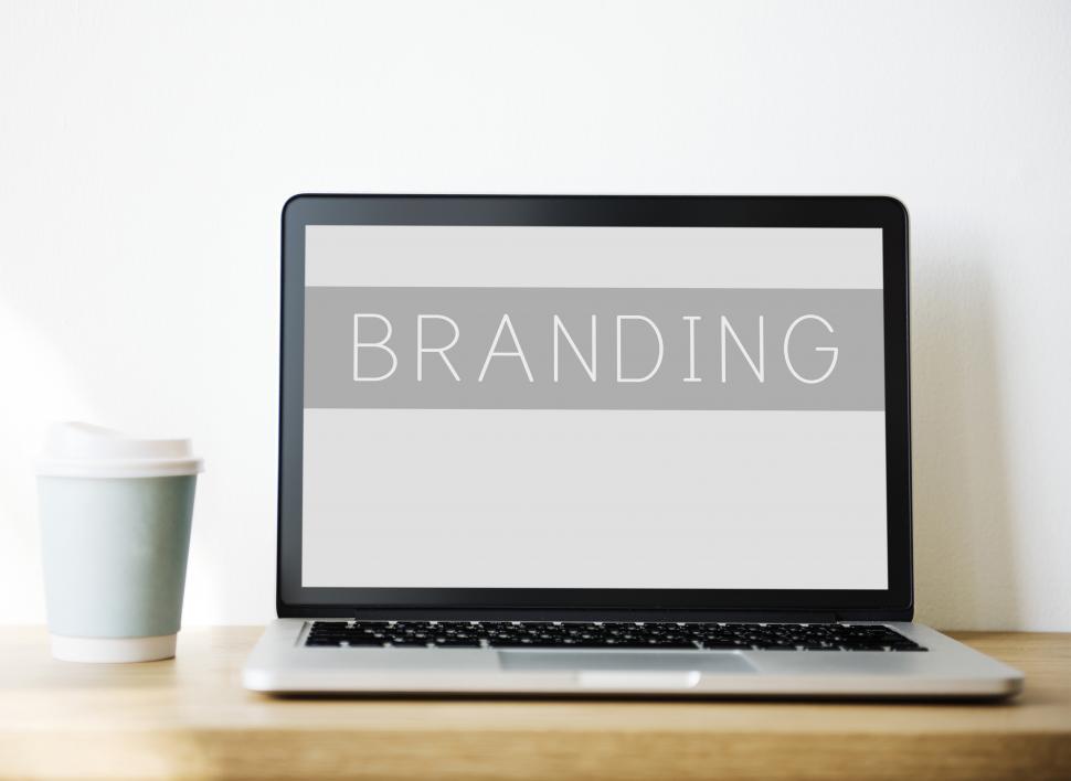 Free Image of Close up of a laptop on the table - BRANDING 