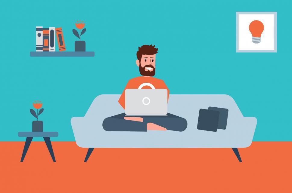 Free Image of Working From Home - Freelancer and Laptop - Gig Economy Concept 