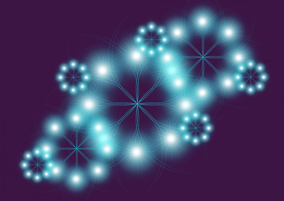 Free Image of Abstract Motif - Digital Flowers 