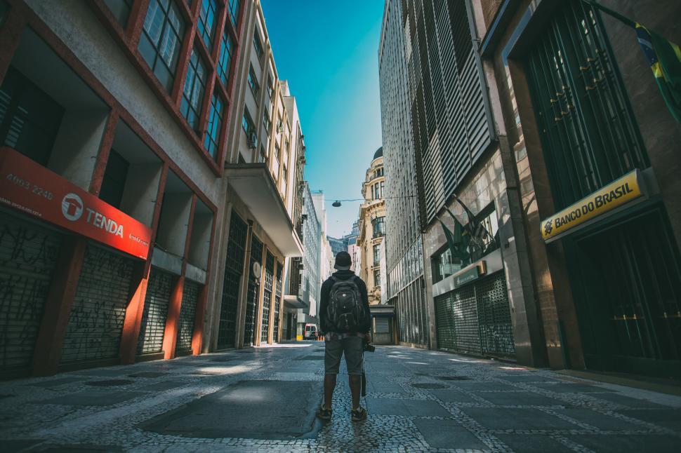 Free Image of Photographer on Empty Street  