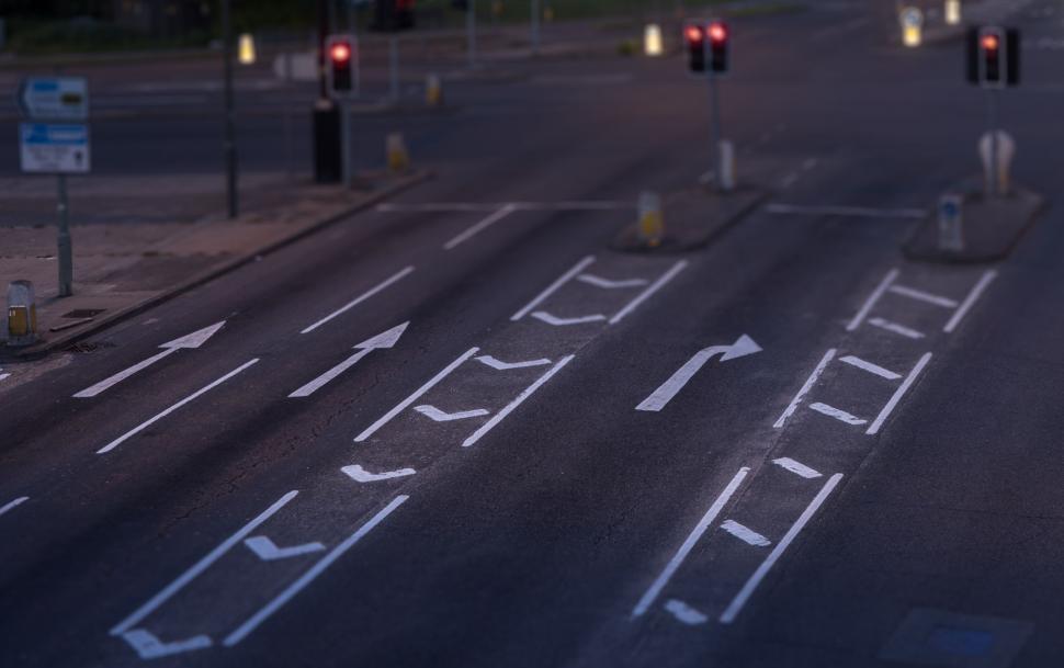 Free Image of Roads with white lines  