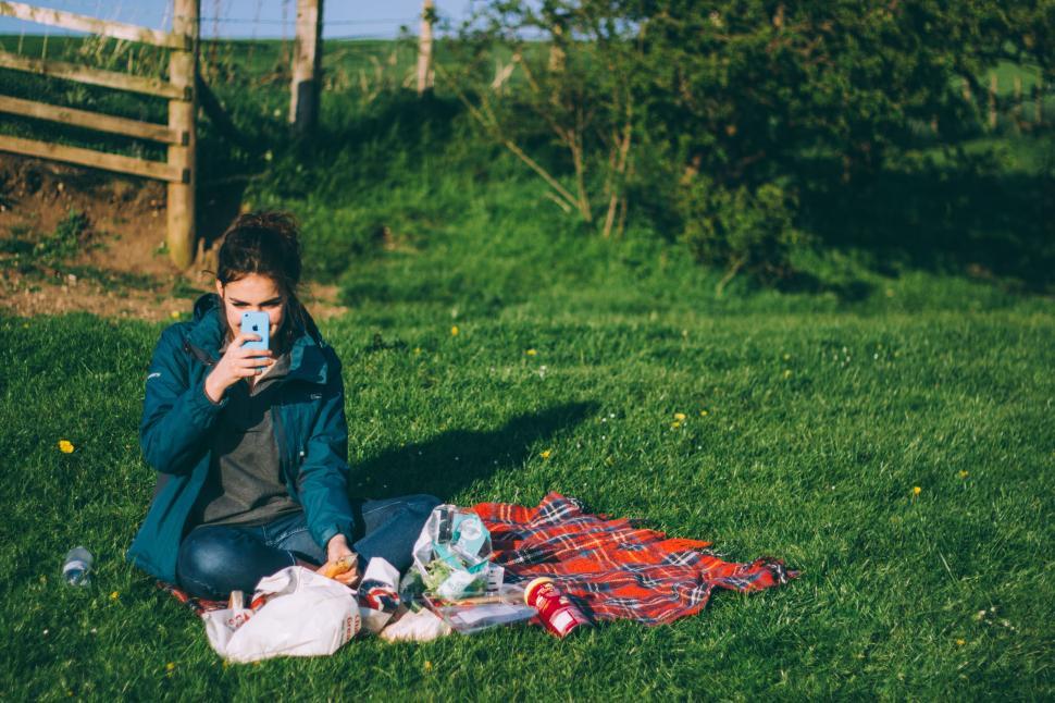 Free Image of Woman Taking Selfie in the Park  