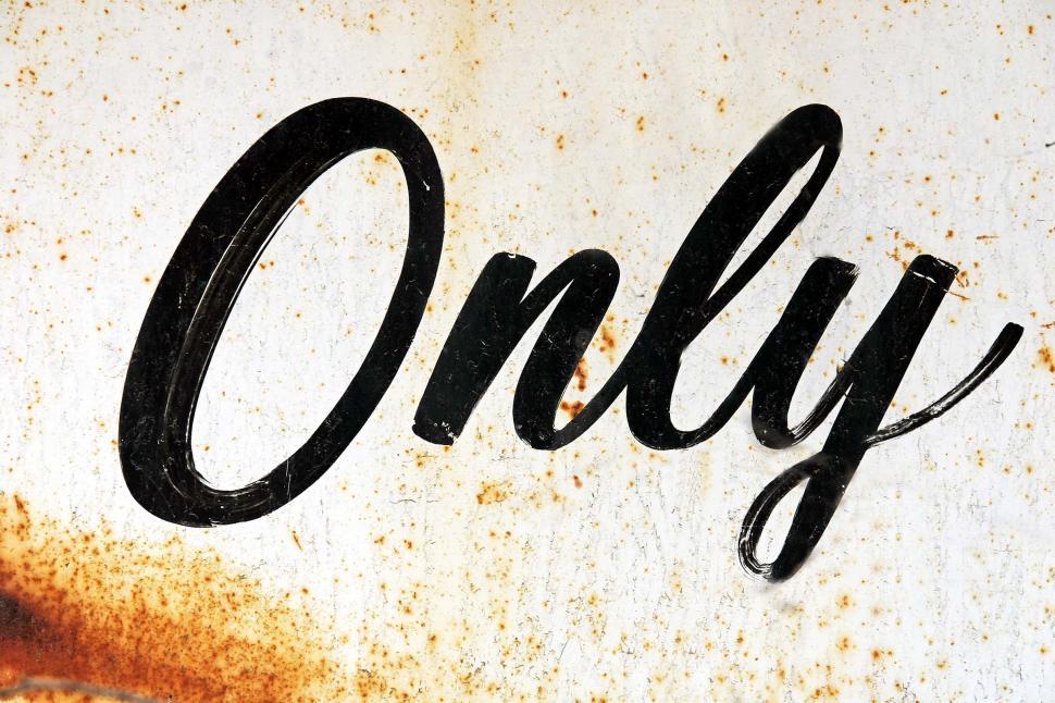 Free Image of The word Only 