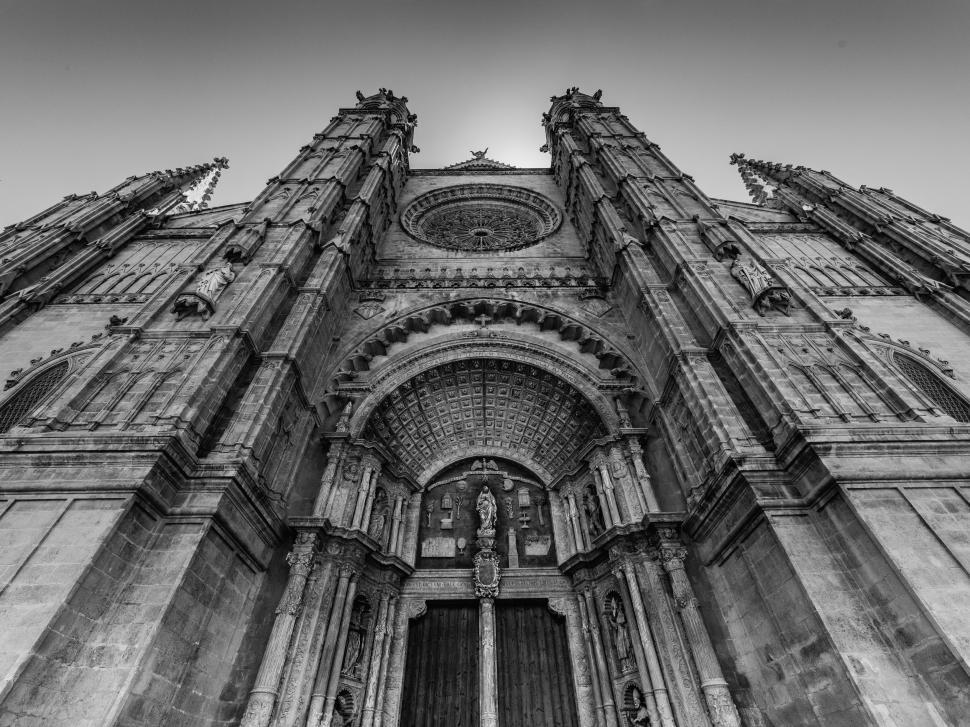 Free Image of Exterior of Church - Monochrome  